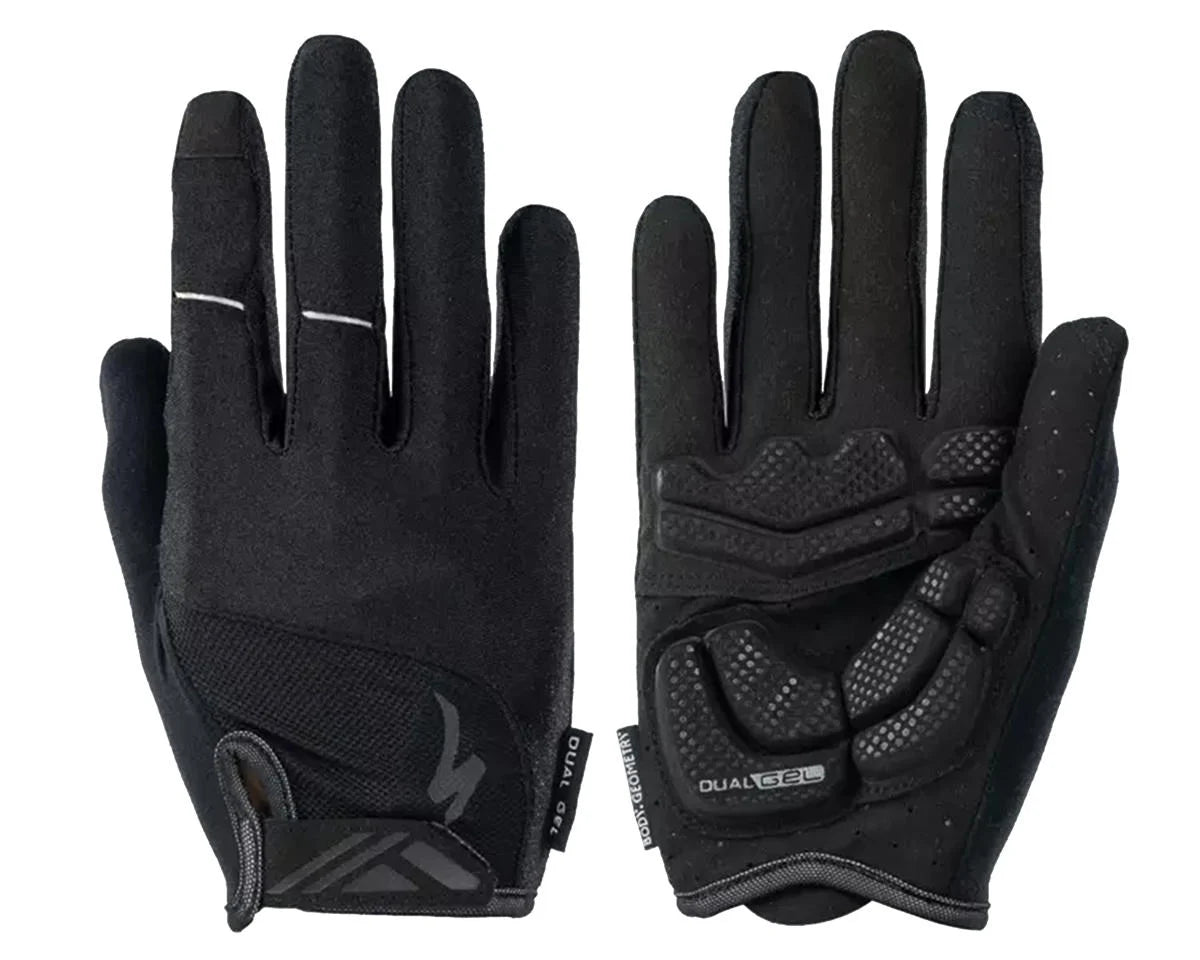 Specialized Body Geometry Dual-Gel Long Finger Gloves (Black)