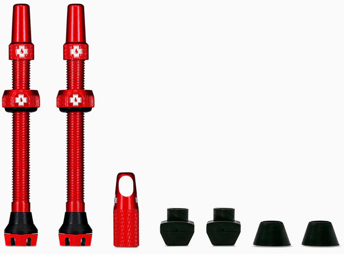 Muc-Off V2 Tubeless Presta Valves (Red) (Pair) (44mm)