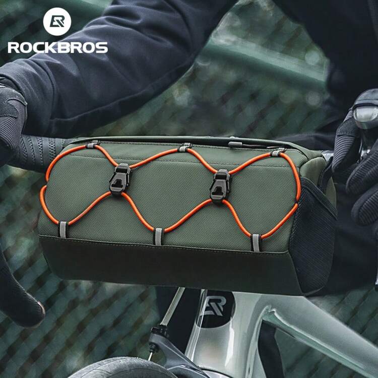 ROCKBROS Bolsa Manillar Bicicleta con Correa de Hombro Ajustable