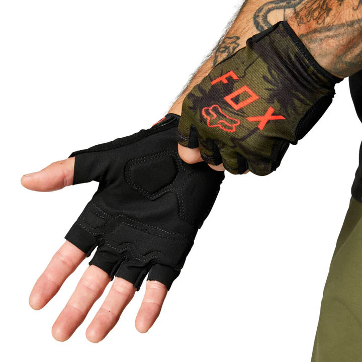 Guantes de Gel Fox  Ranger Camuflaje con dedos cortos.