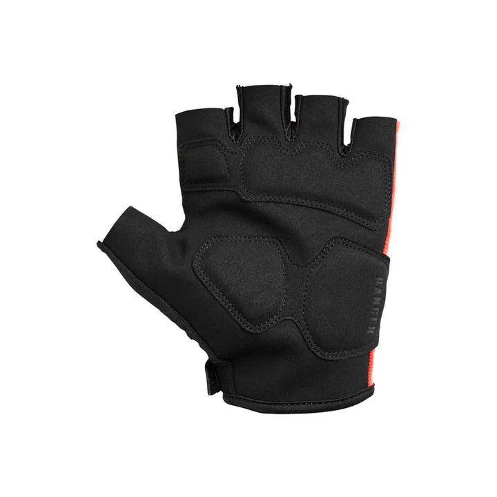 Guantes de Gel Fox  Ranger Naranja con dedos cortos.