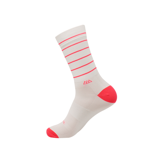 Calcetas Para Ciclismo Huizapol Pro lineas color coral