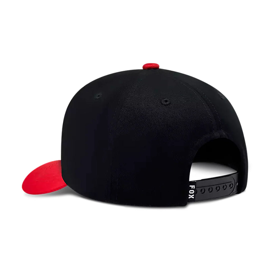Negro Negro Gris Acero Gris Acero Gorra FOX Snapback Race Spec