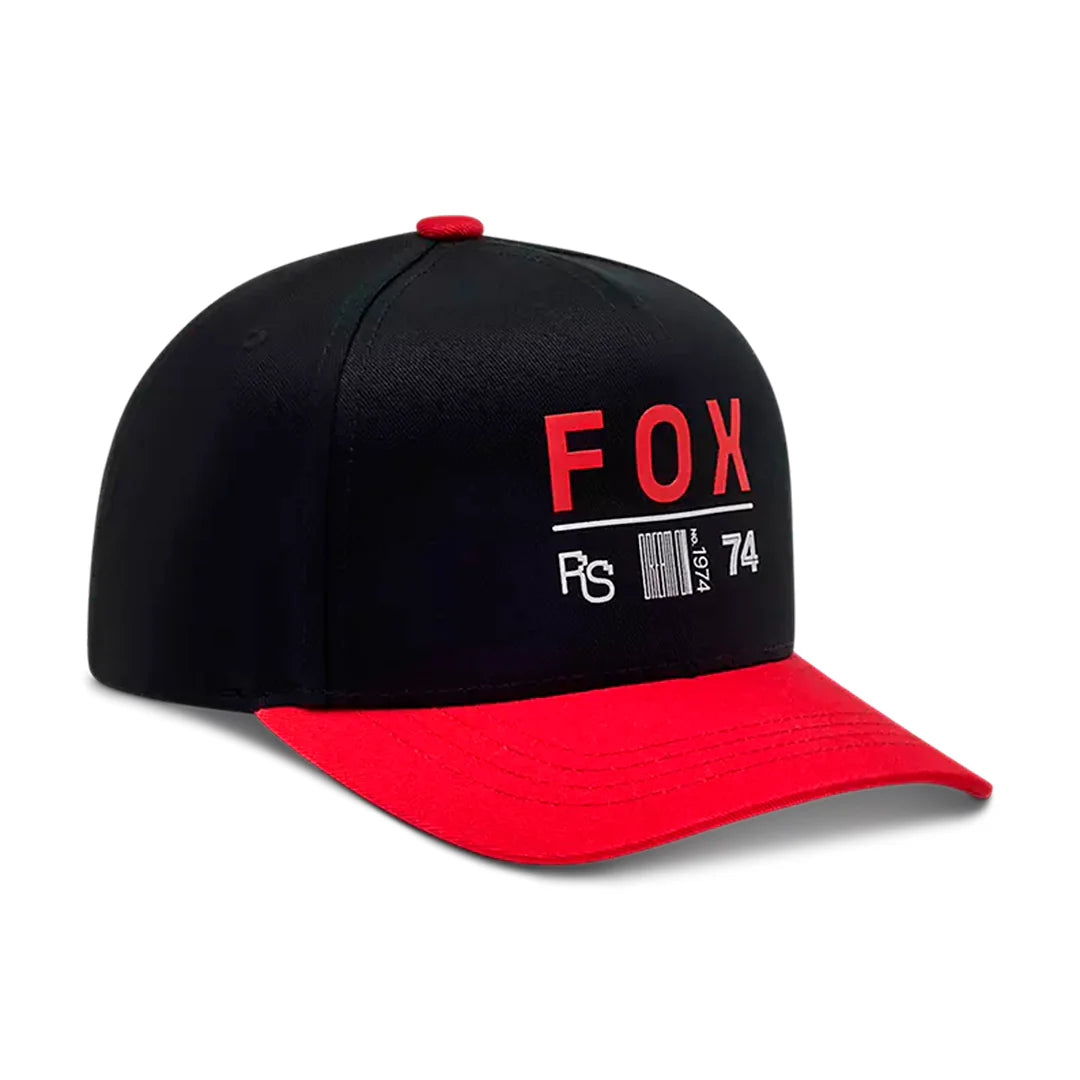 Negro Negro Gris Acero Gris Acero Gorra FOX Snapback Race Spec
