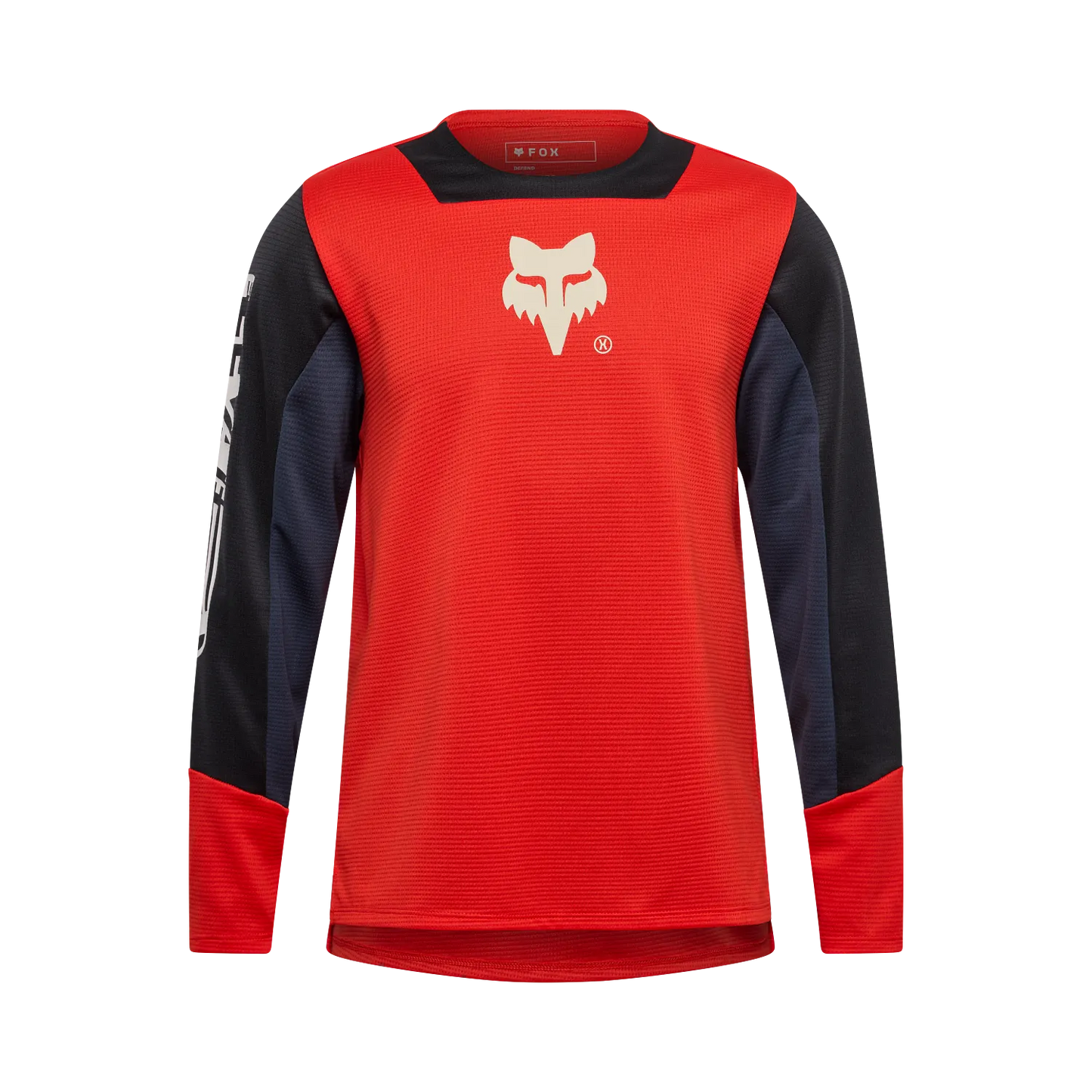 Jersey FOX Defend M Larga Elevated Joven Rojo