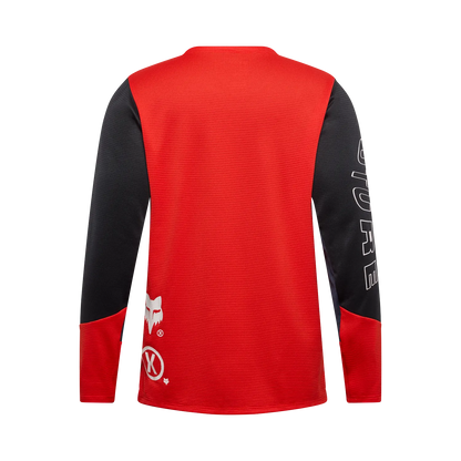 Jersey FOX Defend M Larga Elevated Joven Rojo