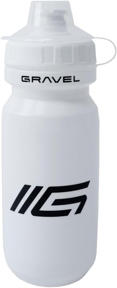 Ánfora Deportiva Gravel de 600 ml con Boquilla, Tapa Hermética y Agarre Ergonómico (BLANCO)