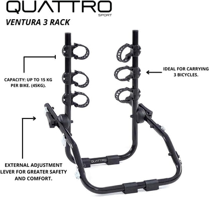 Rack De Cajuela Quattro Ventura (3 Bicicletas)
