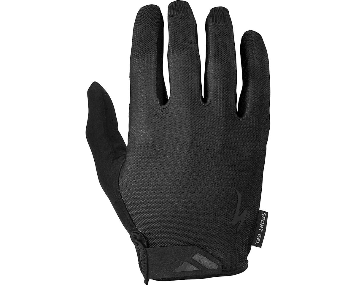 Guantes deportivos de gel con dedos largos Specialized Body Geometry Sport (Negro)