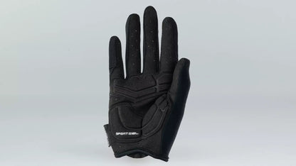 Guantes deportivos de gel con dedos largos Specialized Body Geometry Sport (Negro)