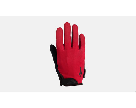 Guantes deportivos de gel con dedos largos Body Geometry para mujer de Specialized (rojo)