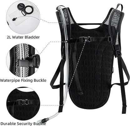 ROCKBROS Mochila de hidratación con vejiga de agua de 2 litros