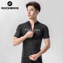 ROCKBROS-Camiseta deportiva de manga corta de secado rápido para hombre