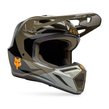 Casco Fox V3 Fade Color Marrón / Negro