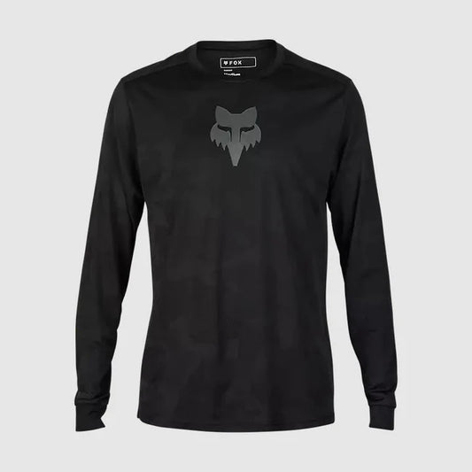 Jersey Bicicleta Ranger TruDri™ Manga Larga Negro Fox