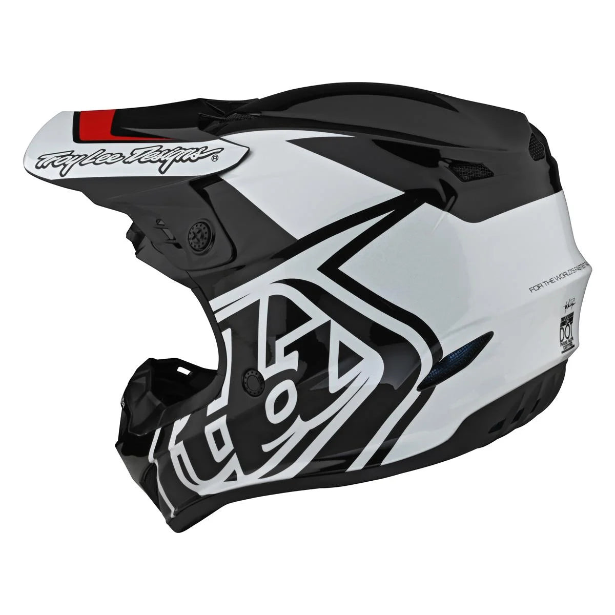 Casco MX Troy Lee Designs SE4 GP OVERLOAD NEGRO/BLANCO