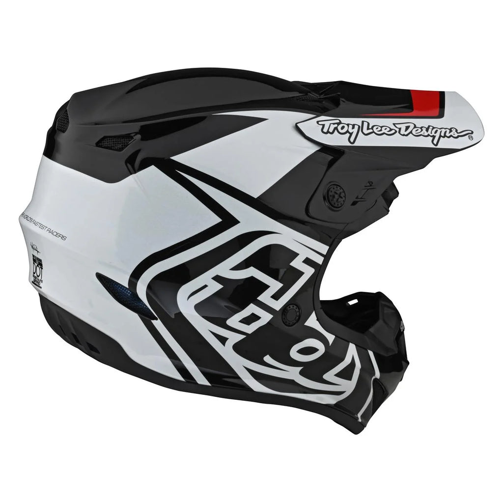 Casco MX Troy Lee Designs SE4 GP OVERLOAD NEGRO/BLANCO